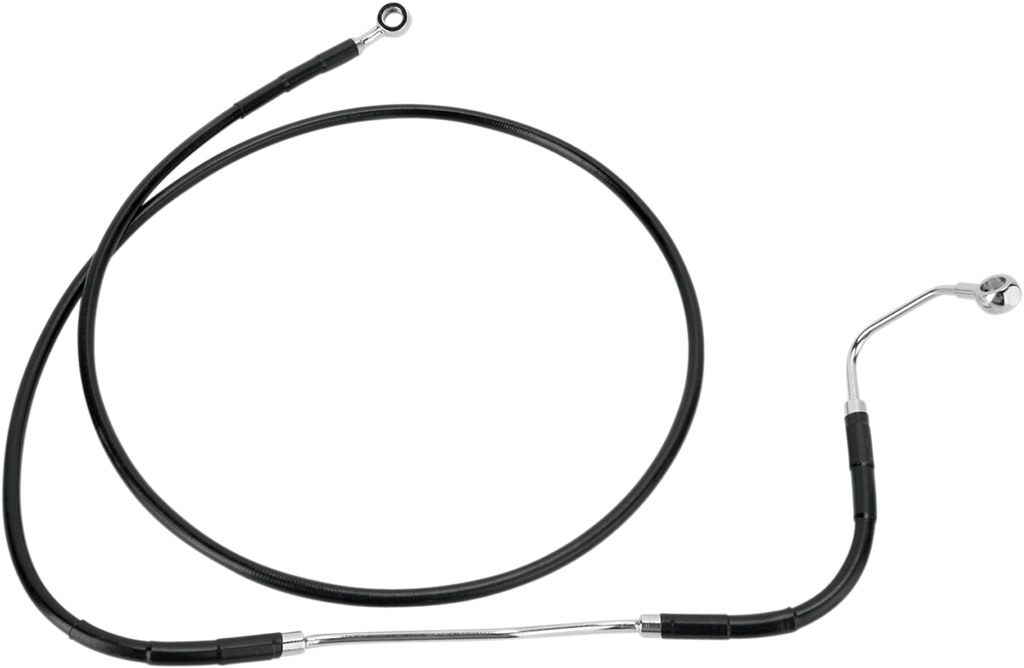 DRAG SPECIALTIES Brake Line - Front - Black - +6" ABS Extended Length Black Vinyl Brake Line Kit - Team Dream Rides