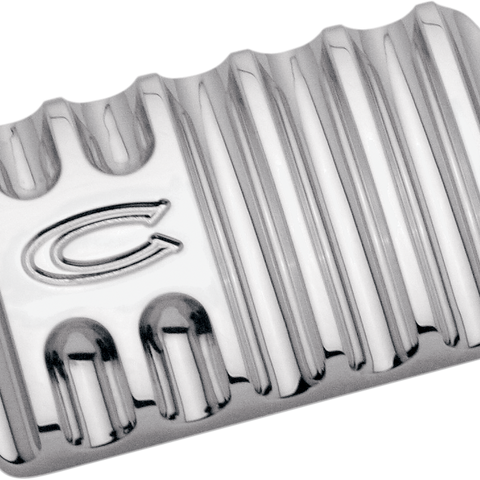 COVINGTONS Brake Pedal - Finned -  Chrome Brake Pedal Pad - Team Dream Rides