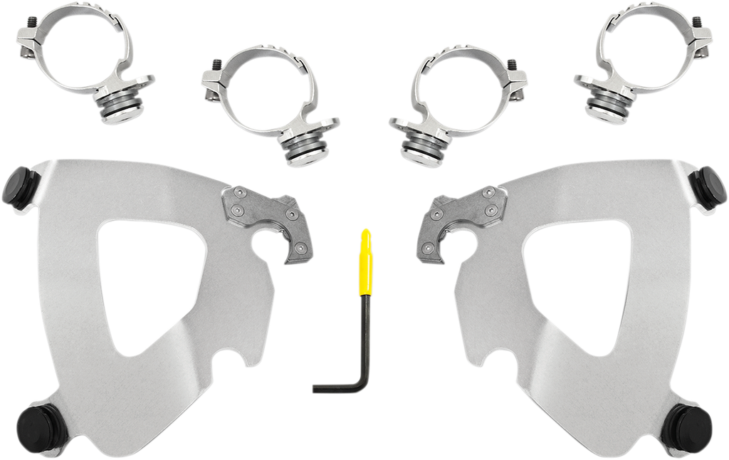 MEMPHIS SHADES HD Gauntlet Mounting Kit - Polished - FXLR Gauntlet Fairing Trigger-Lock Hardware Kit - Team Dream Rides