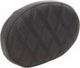 DRAG SPECIALTIES SEATS Backrest Pad - Oval - Double Diamond - Black Backrest Pad - Team Dream Rides