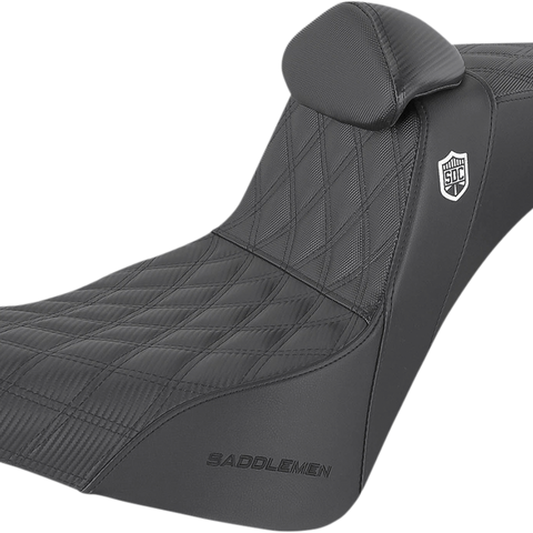 SADDLEMEN SDC Performance Seat - Gripper - Backrest Pro Series SDC Performance Grip Seat - Team Dream Rides