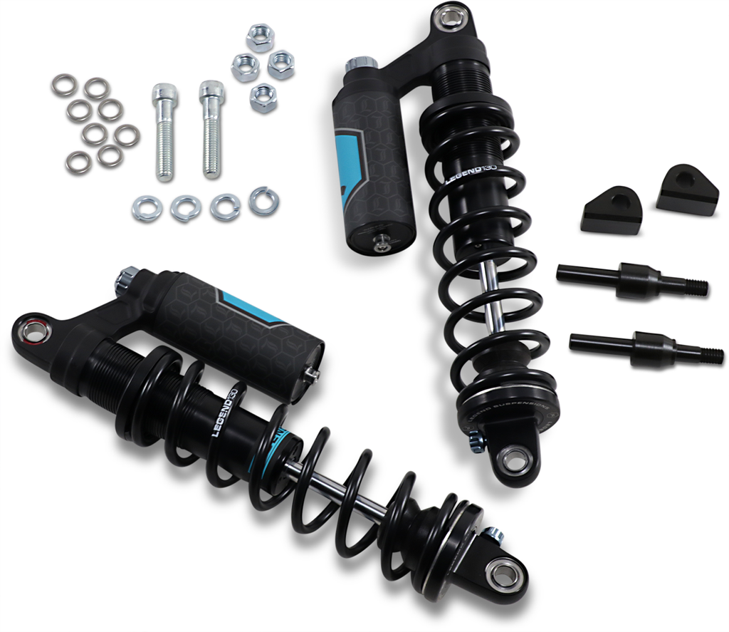 LEGEND SUSPENSION REVO ARC Piggyback Shocks - Heavy Duty - Black - 14" - '84-'00 FXR 1310-1901 - Team Dream Rides