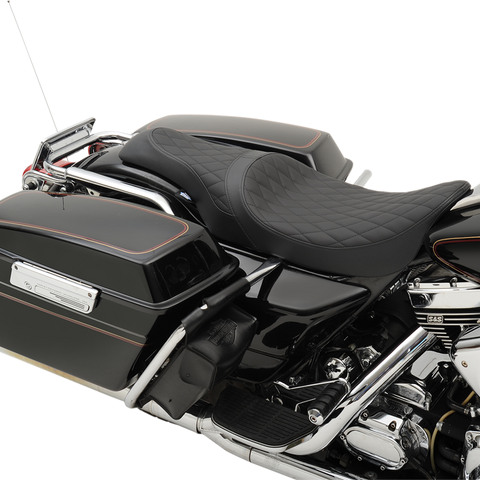 DRAG SPECIALTIES SEATS Caballero Diamond Seat - FL '97-'07 Caballero 2-Up Vinyl Seat - Team Dream Rides
