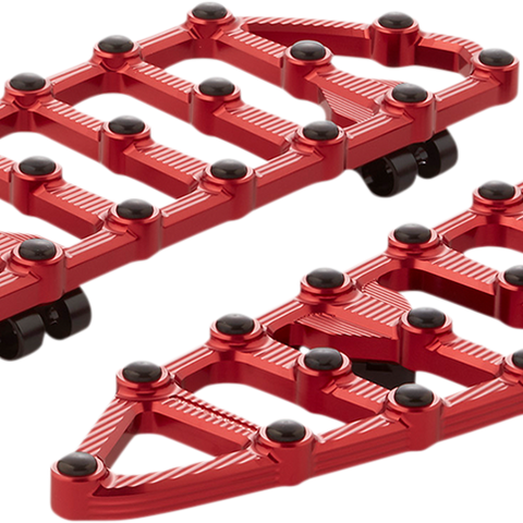 ARLEN NESS MX Driver Floorboards - Red MX Billet Floorboards - Team Dream Rides