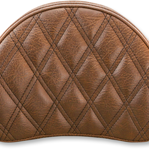 SADDLEMEN Lattice Stitched Sissy Bar Pad - Brown Sissy Bar Pad - Team Dream Rides