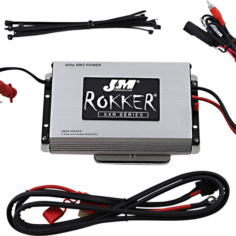 J & M 400W 2-Channel Amp Kit - 15-20 Roadglide Fairing ROKKER® XXR 400W 2-CH Amplifier Kit - Team Dream Rides