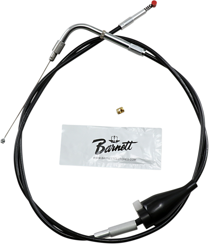BARNETT Extended 6" Black Idle Cable w/ Cruise  for '02 - '07 FLHRI Black Vinyl Throttle/Idle Cable - Team Dream Rides