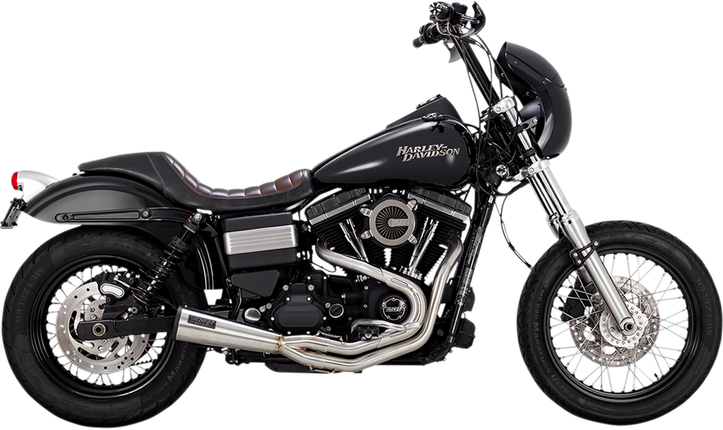 VANCE & HINES 2:1 Stainless Exhaust - Dyna '91-'17 Stainless 2:1 Upsweep Exhaust System - Team Dream Rides