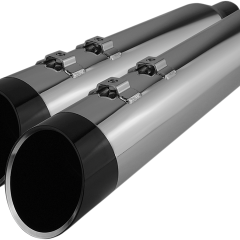 KHROME WERKS Mufflers - Chrome with Edge Tip HP-Plus 4.5