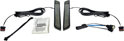 CUSTOM DYNAMICS LED Fork Light - Smoke - Black LED Front Fork Lightz™ - Team Dream Rides