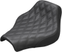 SADDLEMEN Renegade Solo Seat - Lattice Stitched - Black Renegade LS Solo Seat - Team Dream Rides