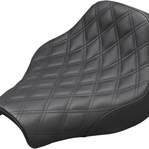 SADDLEMEN Renegade Solo Seat - Lattice Stitched - Black Renegade LS Solo Seat - Team Dream Rides