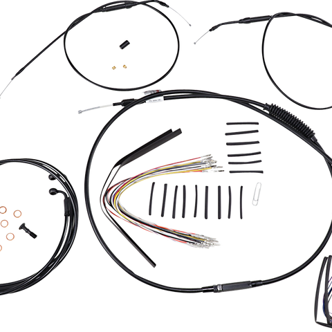 BURLY BRAND Black Vinyl Jail Bar Cable Kit for 14