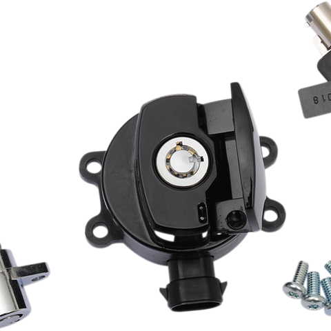 DRAG SPECIALTIES Side Hinge Ignition Switch with Saddlebag Lock - Gloss Black Side Hinge Ignition Switch - Team Dream Rides