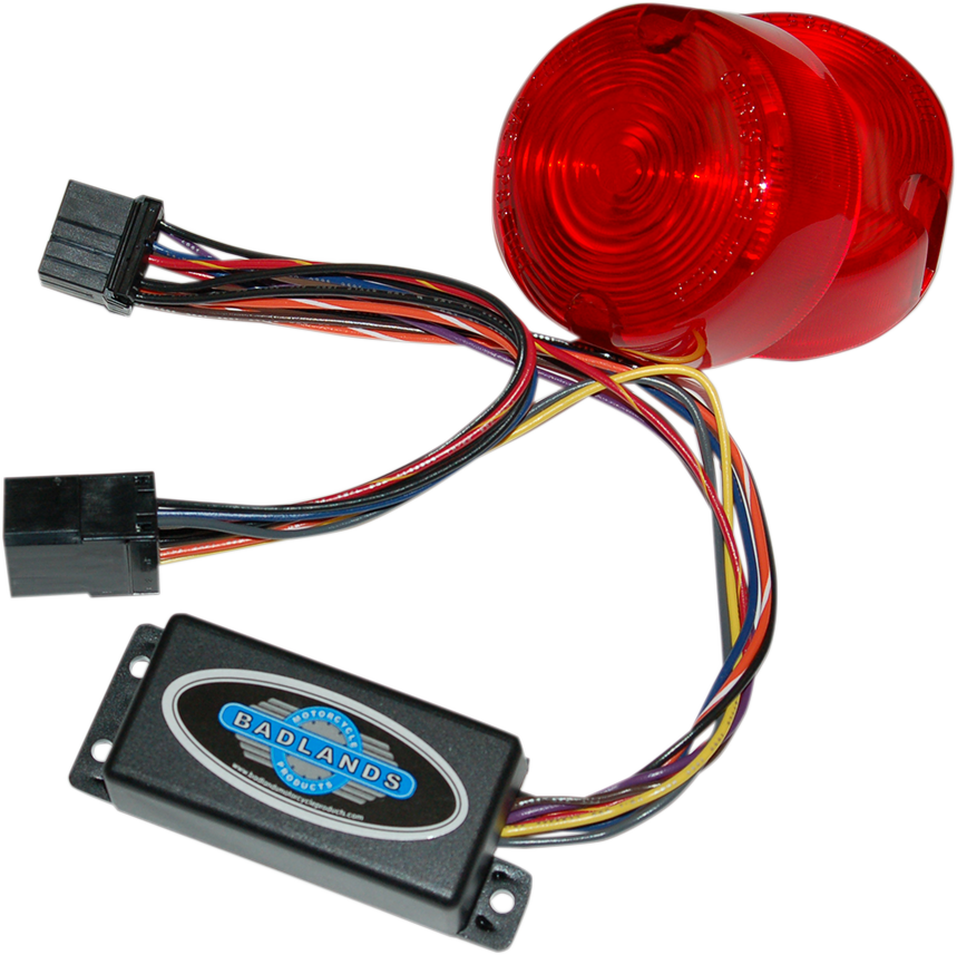 BADLANDS Plug-In Illuminator with Red Lenses - 8 Pin Plug-In Illuminator with Red Lenses - Team Dream Rides