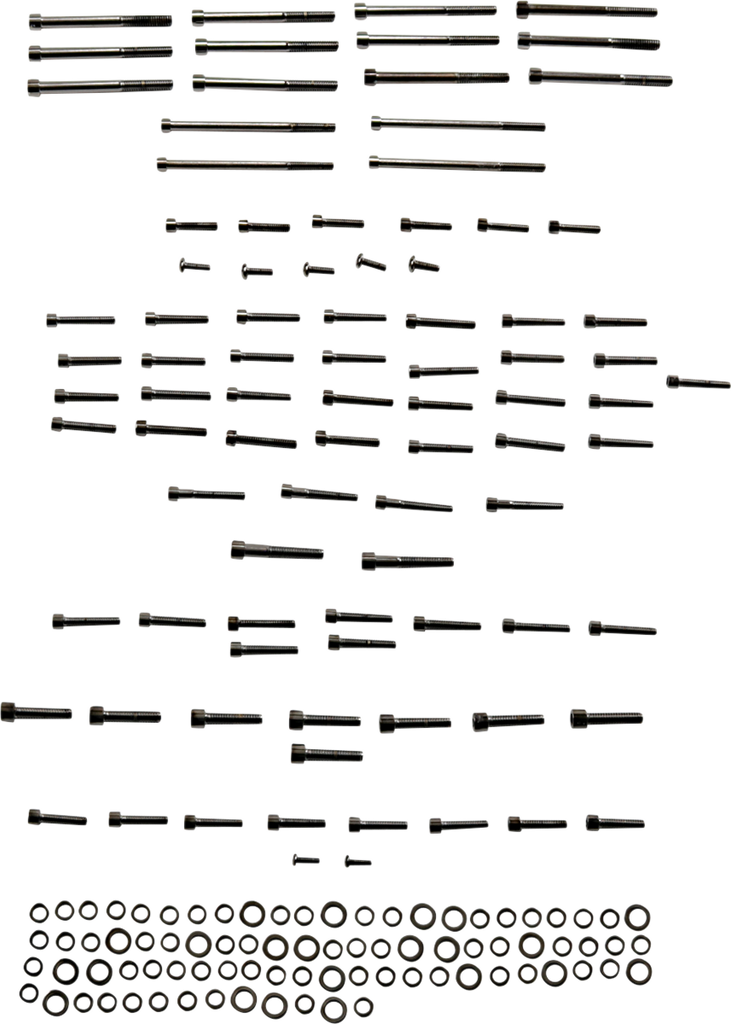 DRAG SPECIALTIES Bolt Kit M8 Engine Set Black/Chrome Smooth M-Eight Bolt Kit - Team Dream Rides