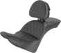 SADDLEMEN Explorer Seat - Lattice Stitched - With Backrest Explorer LS  Seat - Team Dream Rides