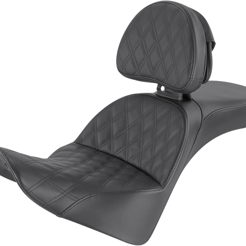 SADDLEMEN Explorer Seat - Lattice Stitched - With Backrest Explorer LS  Seat - Team Dream Rides