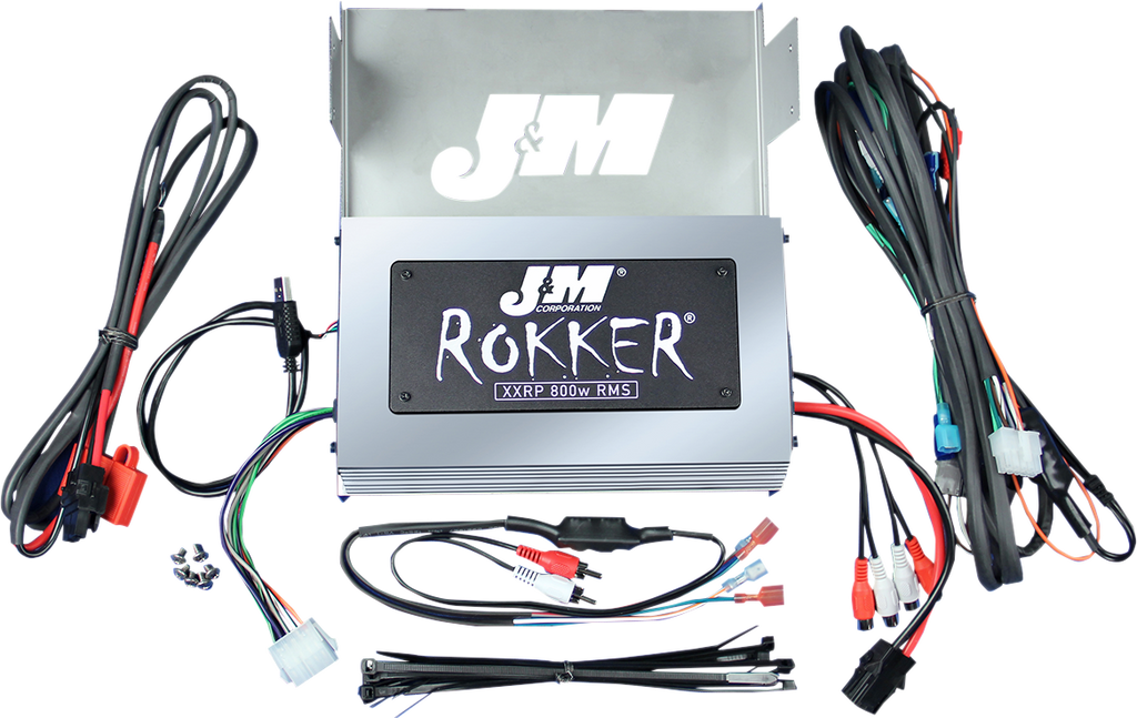 J & M 800w 4-Channel Rokker Amplifier - '05-'13 FLHTCU FLHTK Rokker® XXR 800w 4-Channel DSP Programmable Amplifier Kit - Team Dream Rides