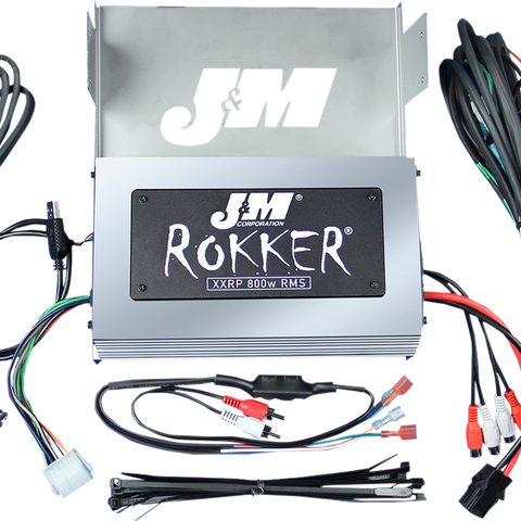 J & M 800w 4-Channel Rokker Amplifier - '05-'13 FLHTCU FLHTK Rokker® XXR 800w 4-Channel DSP Programmable Amplifier Kit - Team Dream Rides
