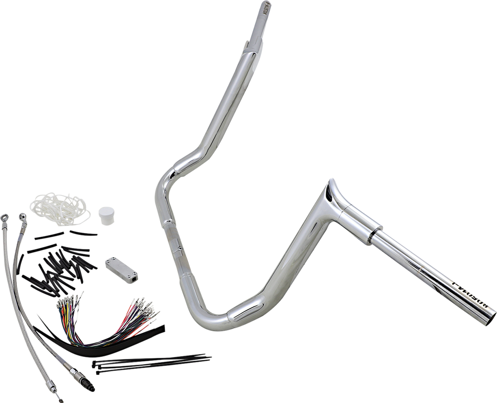 FAT BAGGERS INC. 14" Chrome 1-1/2" Pointed Top Handlebar Kit 1-1/2" EZ Install Pointed Top Handlebar Kit - Team Dream Rides