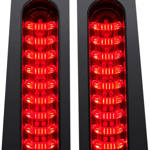 CUSTOM DYNAMICS Saddlebag Lights -  Red - Gloss Black ProBEAM® Fillerz® Saddlebag LED Lights - Team Dream Rides
