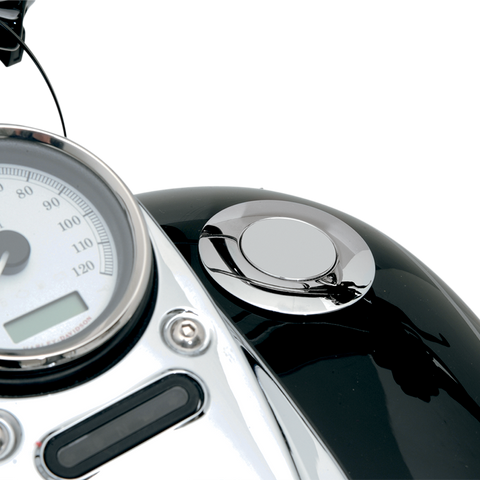 DRAG SPECIALTIES Pop-Up Gas Filler- Chrome - Right Side - Vented Pop-Up Gas Filler and Fuel Level Cap — Vented, Standard - Team Dream Rides