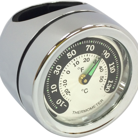 DRAG SPECIALTIES Handlebar Mount Thermometer - Chrome - For 1