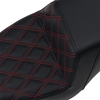 SADDLEMEN Step Up Seat -Lattice Stitched - Red Stitched - XL Step Up Seat — Lattice Stitched - Team Dream Rides