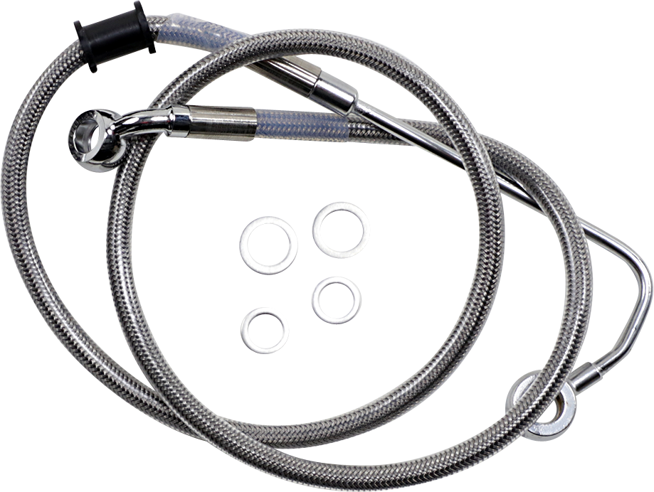 DRAG SPECIALTIES Brake Line - +4" - Stainless Steel - '15-'17 Softail Extended Length Stainless Steel Brake Line - Team Dream Rides