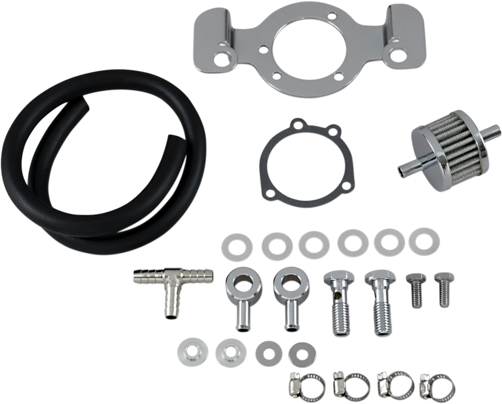 DRAG SPECIALTIES Crank/Case Breather Kit 91-06 XL Crankcase Breather/Support Bracket Kit - Team Dream Rides