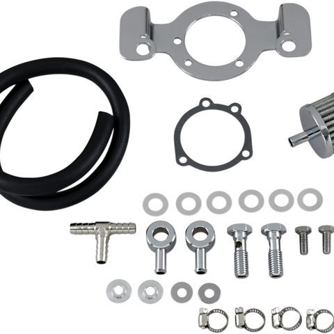 DRAG SPECIALTIES Crank/Case Breather Kit 91-06 XL Crankcase Breather/Support Bracket Kit - Team Dream Rides