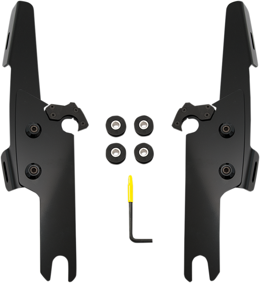 MEMPHIS SHADES HD Fats/Slim Mounting Kit - Black - FLRT Fats/Slim Windshield  Trigger-Lock Complete Mount Kit - Team Dream Rides