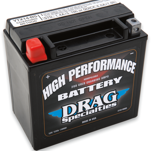 DRAG SPECIALTIES BATTERIES High Performance Battery - YTX14 High Performance Battery - Team Dream Rides