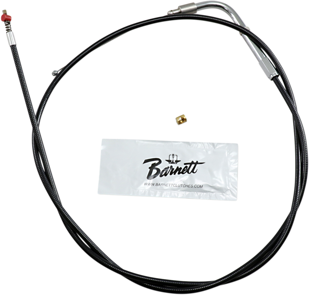 BARNETT Extended 3" Black Idle Cable for '02 - '07 FLHR Black Vinyl Throttle/Idle Cable - Team Dream Rides