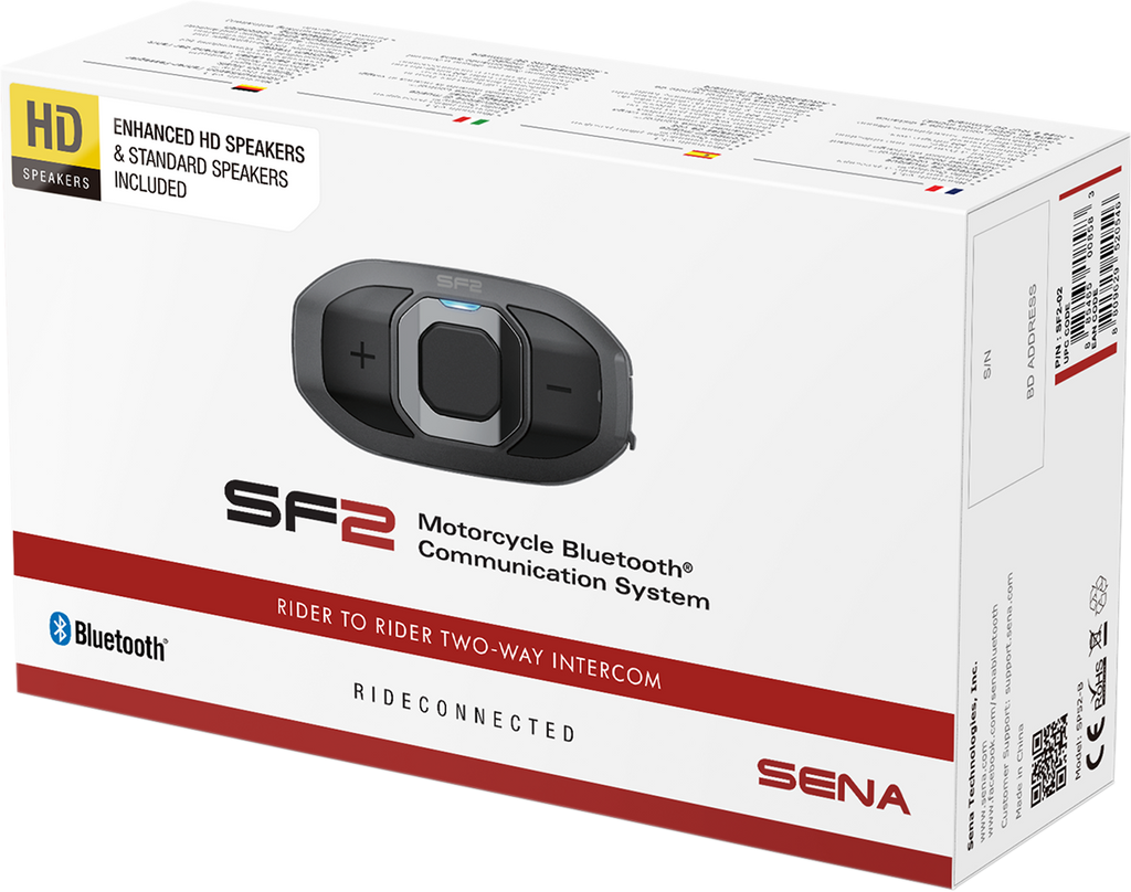 SENA SF2 Bluetooth Headset - 2-Way - Dual Speakers SF2 Bluetooth® Communication System - Team Dream Rides