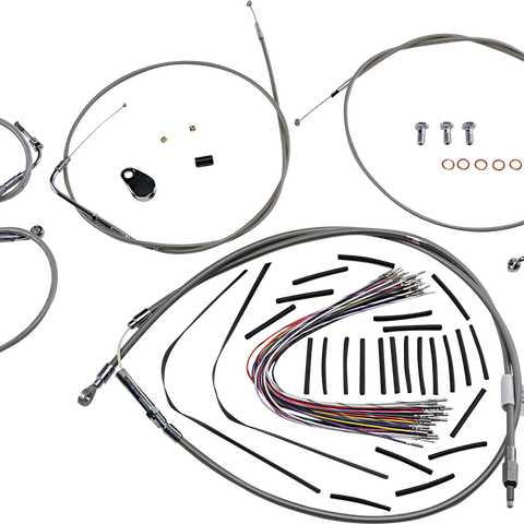 BURLY BRAND Stainless Control Kit for Early Touring Bikes with 13