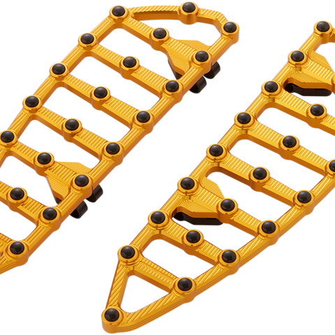 ARLEN NESS MX Driver Boards - Gold MX Billet Floorboards - Team Dream Rides