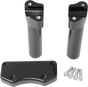 DRAG SPECIALTIES 6" Black Buffalo Risers w/ Top Handlebar Riser & Top Clamp Kit - Team Dream Rides
