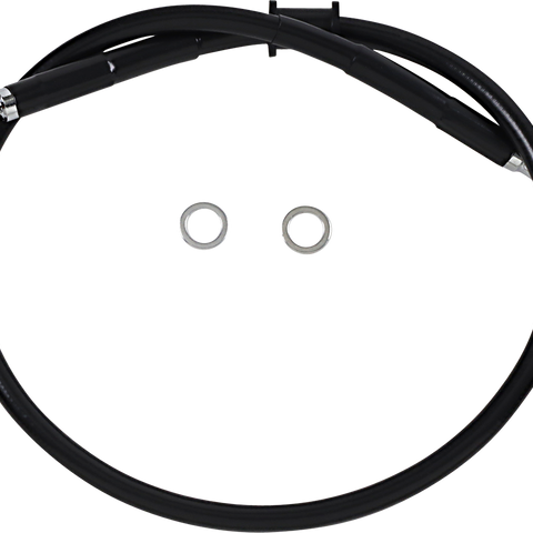 DRAG SPECIALTIES Brake Line - Softail '18+ - Black Standard Length Brake Line Kit - Team Dream Rides