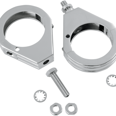 DRAG SPECIALTIES Turn Signal - Clamp - 49mm - Chrome Turn Signal Fork Clamps - Team Dream Rides