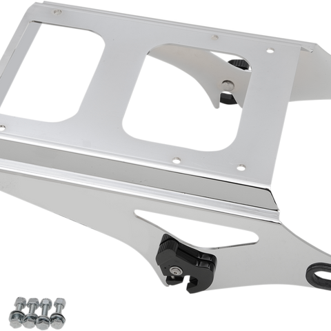 DRAG SPECIALTIES Tour Box Mount - Chrome Quick Detach Tour Box Mount - Team Dream Rides