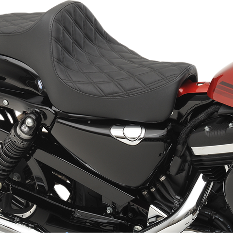 DRAG SPECIALTIES SEATS Predator III Seat - Double Diamond - XL 14+ Predator III Seat - Team Dream Rides