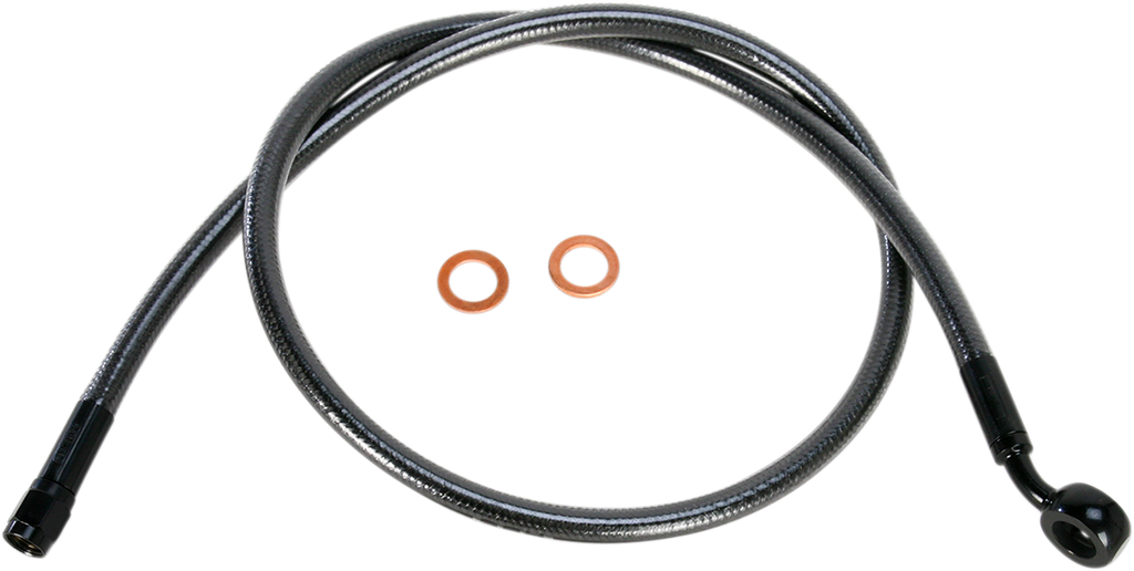 MAGNUM Black Pearl Brake Line - Front - 34" Alternate Length Designer Series ABS-Specific Front Brake Line Kit - Team Dream Rides