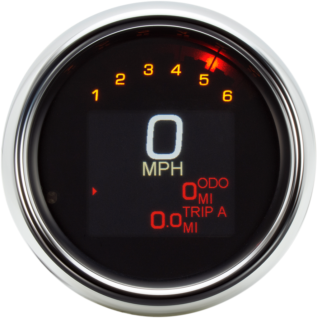 DAKOTA DIGITAL Tank Speedometer - Chrome Bezel - 3-3/8" MLX Series  Gauge - Team Dream Rides