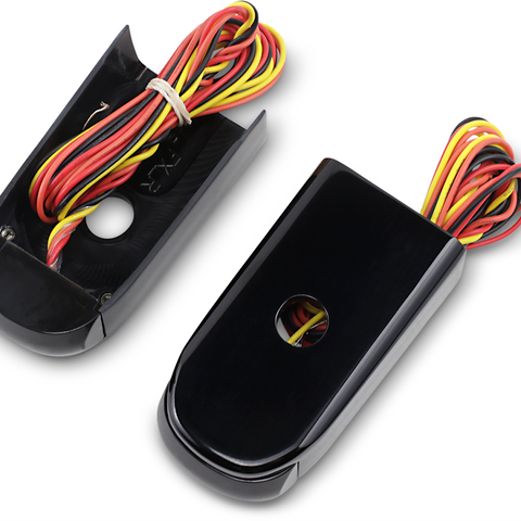 ALLOY ART LED Strut Light - Smoke/Red Black FXLR Fender Strut LED Marker Lights - Team Dream Rides