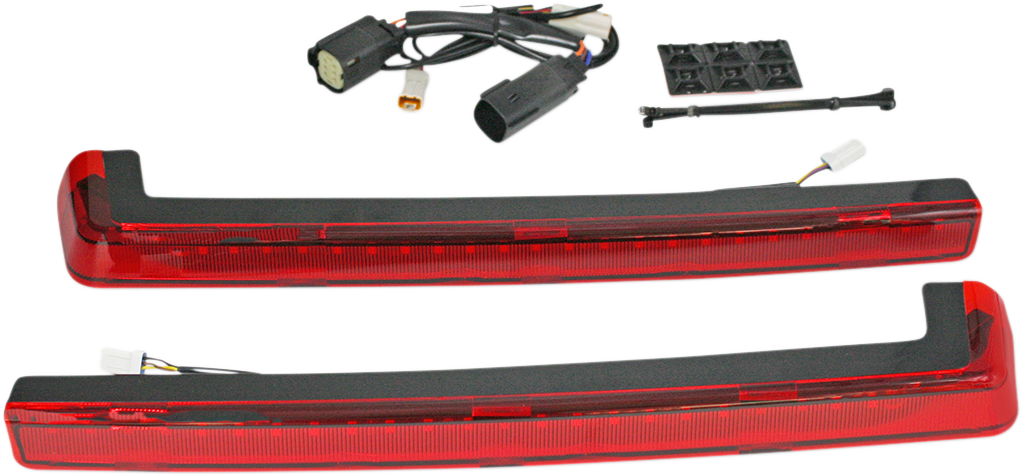 CUSTOM DYNAMICS LED Run/Brake/Turn Tour-Pak® Arms - Red Lens - 14+ ProBEAM® LED Tour Pak Arms - Team Dream Rides
