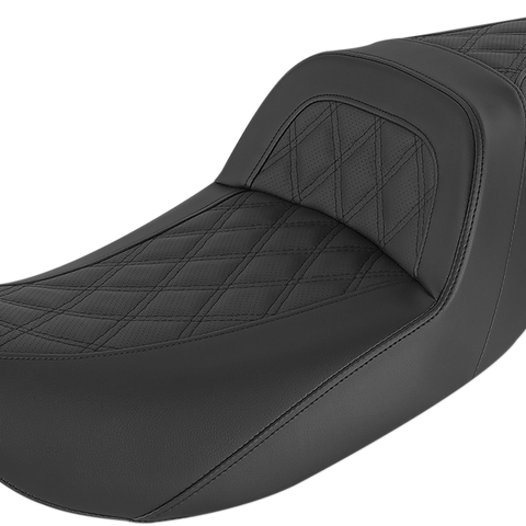 SADDLEMEN Lattice Stitched Slim Seat - FL Slim LS 2-Up Seat - Team Dream Rides