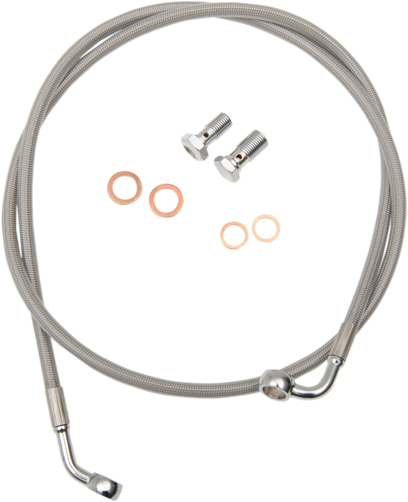 LA CHOPPERS Stainless Steel Brake Lines - Sportster Replacement Stainless Steel Braided Brake Line Kit - Team Dream Rides