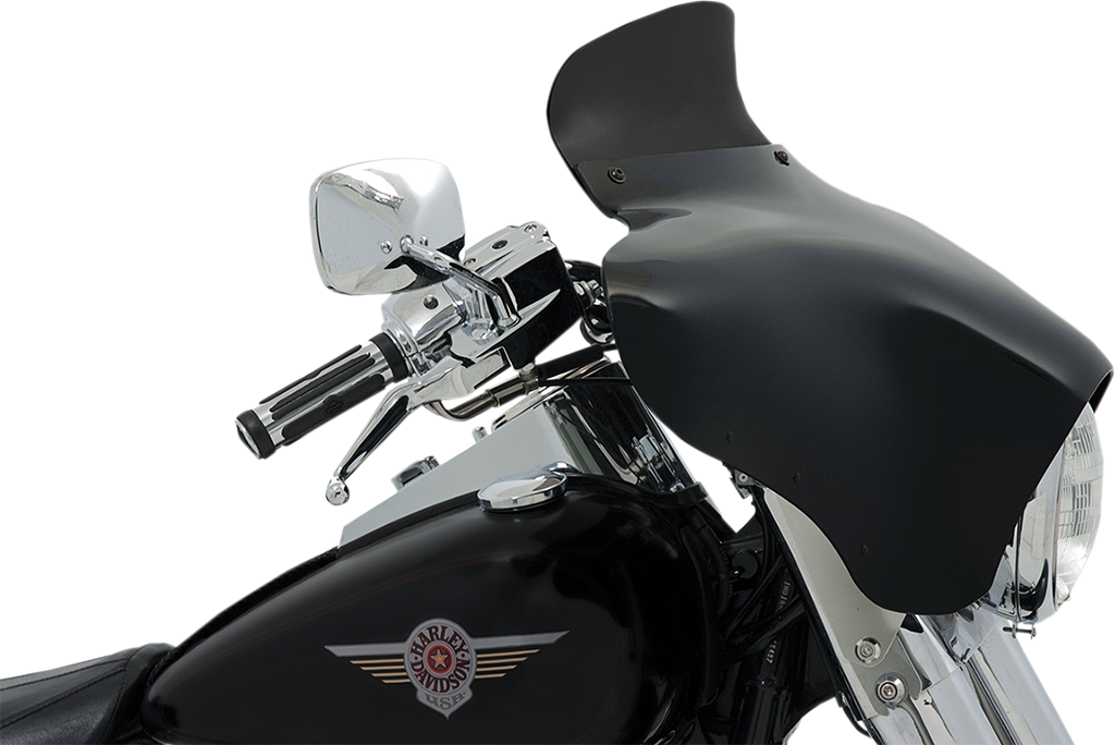 MEMPHIS SHADES HD Batwing Spoiler Shield - 5" - Dark Black Smoke Batwing Spoiler Windshield - Team Dream Rides